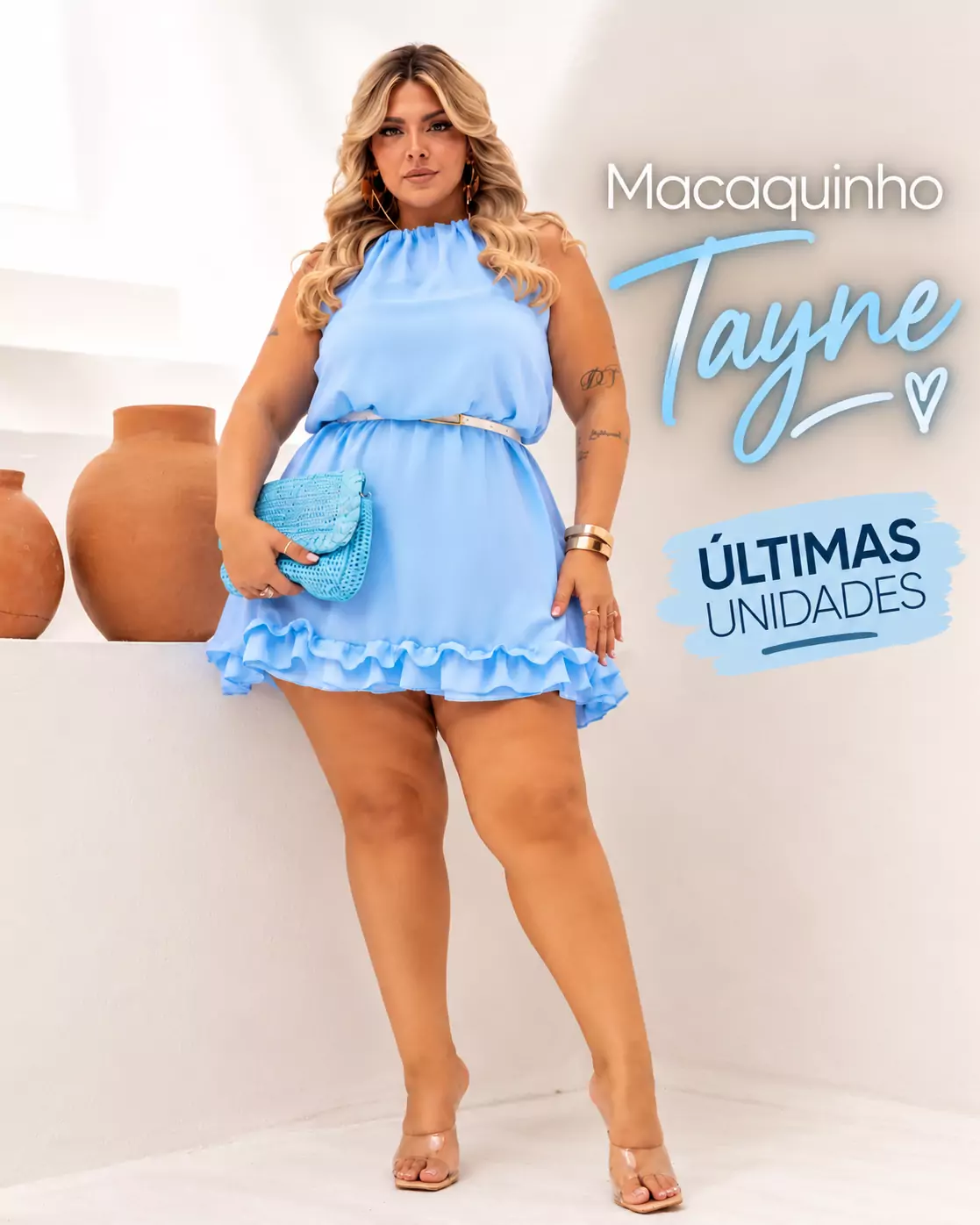 Macaquinho Tayne Azul Céu