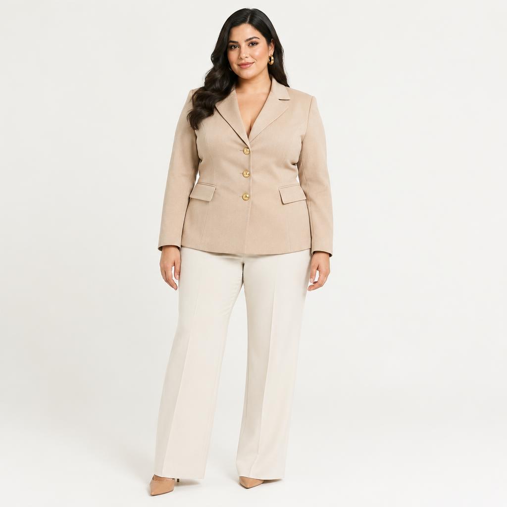Blazer Alfaiataria Creme